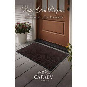 Nem Alıcı Toz Kontrol Paspası Kapı Önü Toz&Nem Kontrol Paspasları 50 cm x 80 cm -Bordo Renk